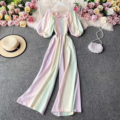 Πολύχρωμη γυναικεία σαλόπέτα με κοντά μανίκια