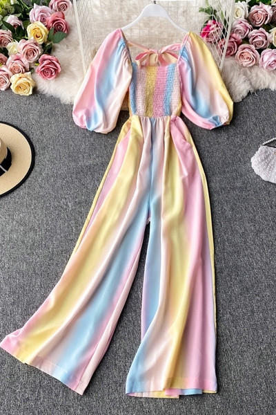 Πολύχρωμη γυναικεία σαλόπέτα με κοντά μανίκια