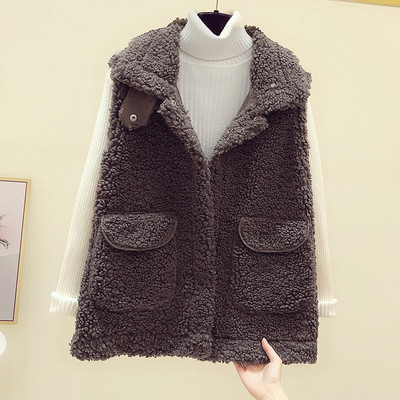 Női pehelymellény zsebekkel és cipzárral