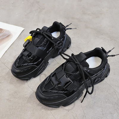 Γυναικεία αθλητικά παπούτσια με πλατφόρμα 5 cm με κορδόνια