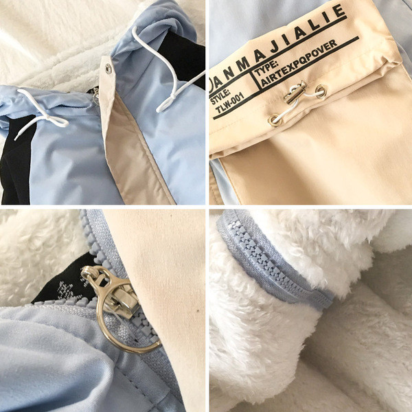 Új modell őszi-téli kabát zsebekkel és kapucnival