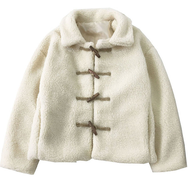 Női alkalmi pehelykabát gombokkal