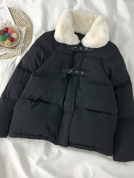 Női alkalmi kabát pehelytal és zsebekkel