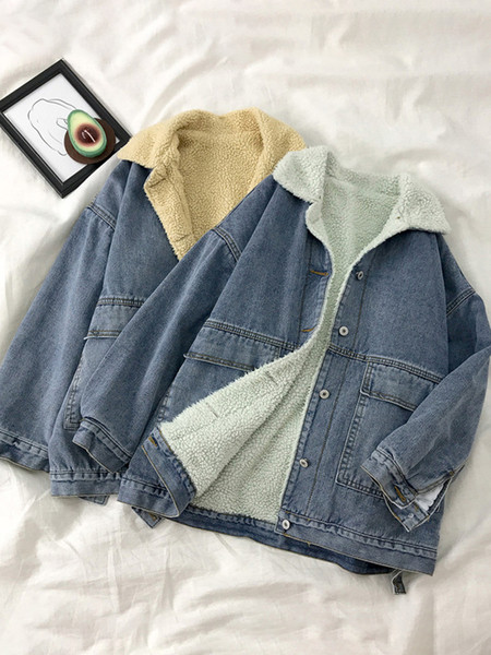 Női alkalmi farmer dzseki pehely és kapucnival