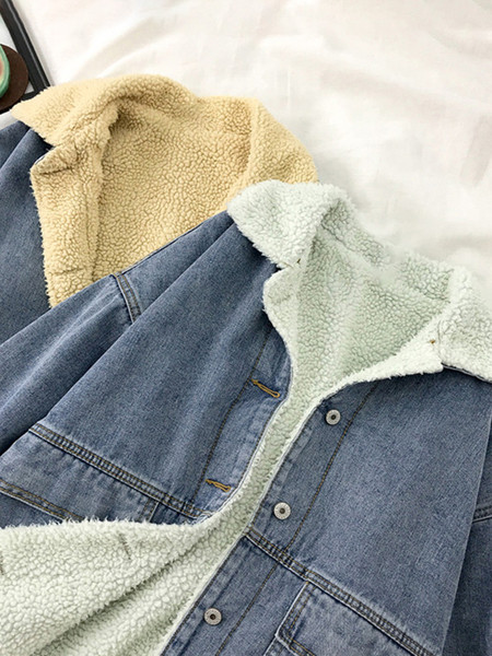 Női alkalmi farmer dzseki pehely és kapucnival