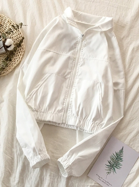 Új modell vékony őszi kabát cipzárral