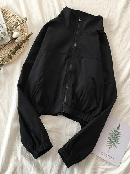 Új modell vékony őszi kabát cipzárral