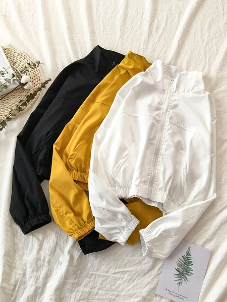 Új modell vékony őszi kabát cipzárral