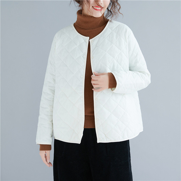 Naiste vabaaja jope lukuga ja ümara kaelusega