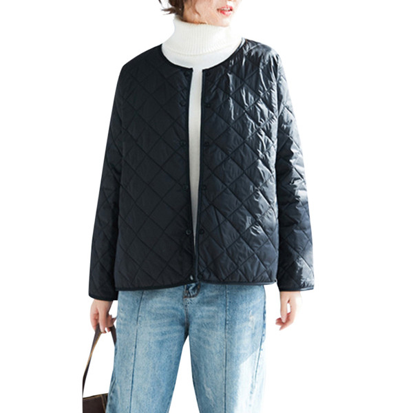 Naiste vabaaja jope lukuga ja ümara kaelusega