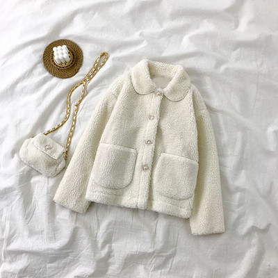 Καθημερινό γυναικείο κοντό παλτό με κουμπιά