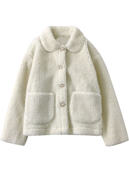 Καθημερινό γυναικείο κοντό παλτό με κουμπιά