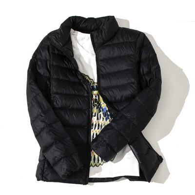 Ženska ležerna jakna s visokim ovratnikom i patentnim zatvaračem