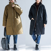 Naiste vabaaja jope lai lukuga ja taskutega mudel