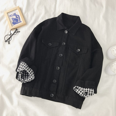 Γυναικείο τζιν μπουφάν με κουμπιά και τσέπες