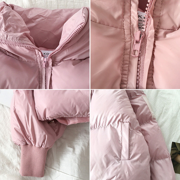 Őszi-téli női kabát cipzárral