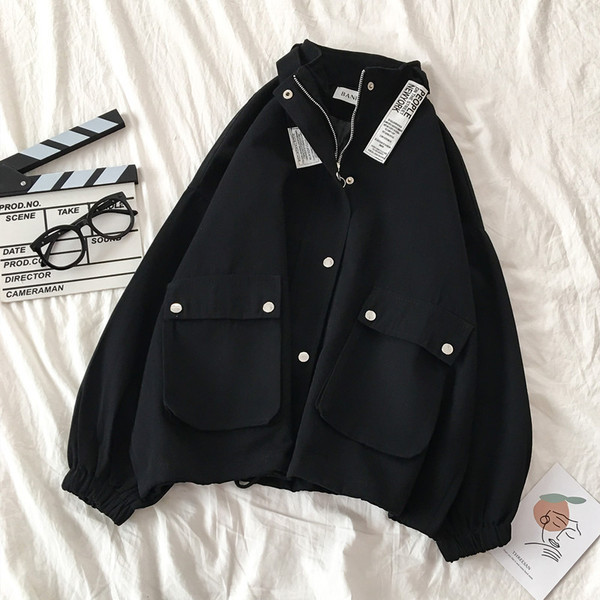 Női széldzseki, zsebekkel