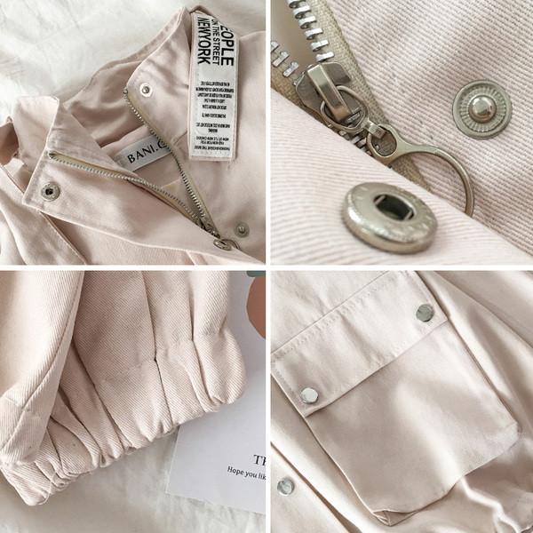 Női széldzseki, zsebekkel