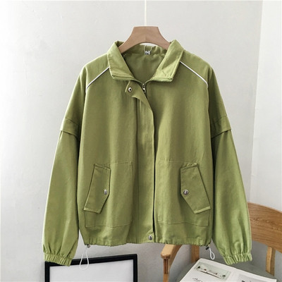 Κοντό μπουφάν άνοιξη-φθινοπωρινό με φερμουάρ