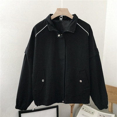 Κοντό μπουφάν άνοιξη-φθινοπωρινό με φερμουάρ