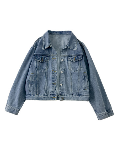 Új modell női farmerdzseki kék színben, gombokkal