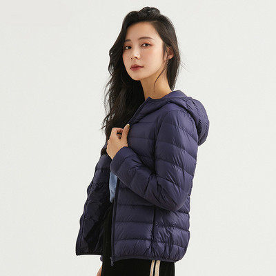 Σπορ-casual γυναικείο μπουφάν με κουκούλα και μεγέθη έως 4XL