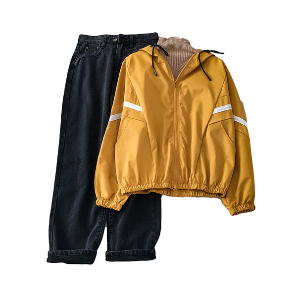 Alkalmi vékony női kabát cipzárral