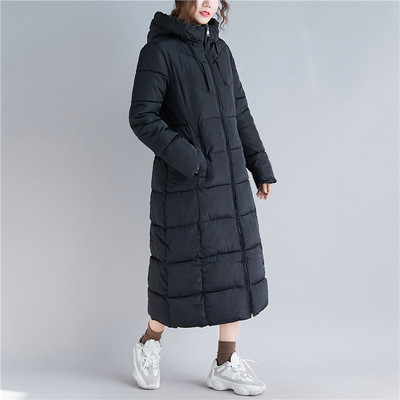 Napi hosszú női kabát kapucnival