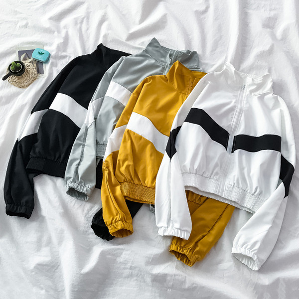 Õhuke lukuga ja elastse vöökohaga kevad-sügisjope