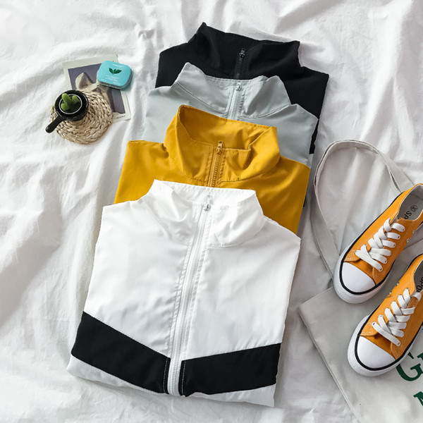 Õhuke lukuga ja elastse vöökohaga kevad-sügisjope