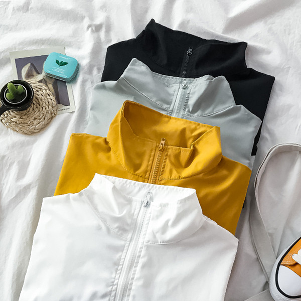 Õhuke lukuga ja elastse vöökohaga kevad-sügisjope