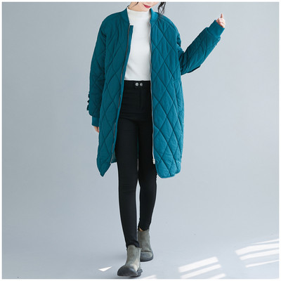 Női napi hosszú kabát cipzárral