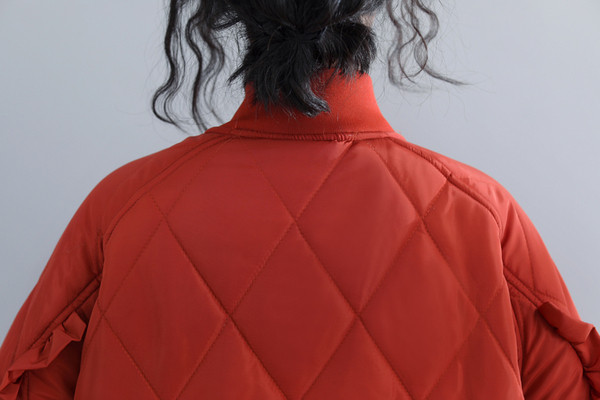 Női napi hosszú kabát cipzárral