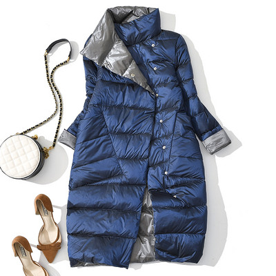 Új modell kétoldalas női kabát gombokkal és zsebekkel