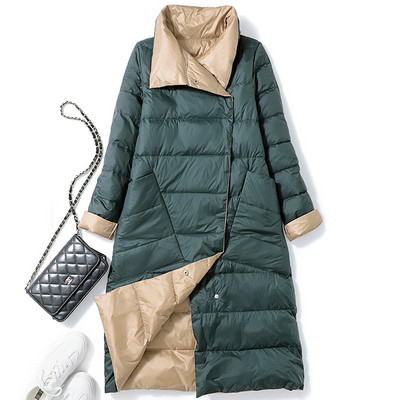 Új modell kétoldalas női kabát gombokkal és zsebekkel