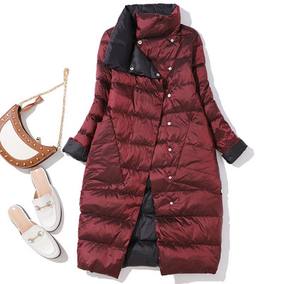 Új modell kétoldalas női kabát gombokkal és zsebekkel