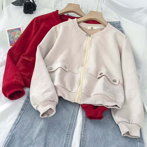 Uus mudel igapäevane õhuke lukuga jope