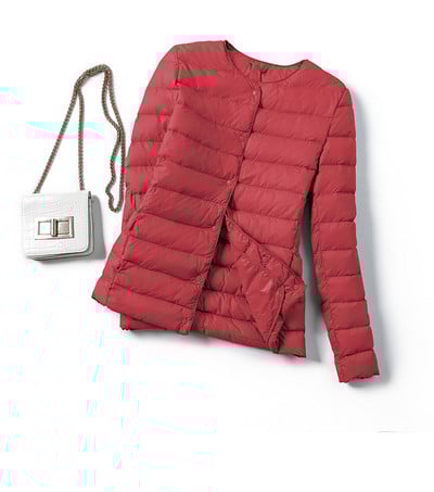 Könnyű női kabát ovális gallérral, gombokkal és 4XL méretig