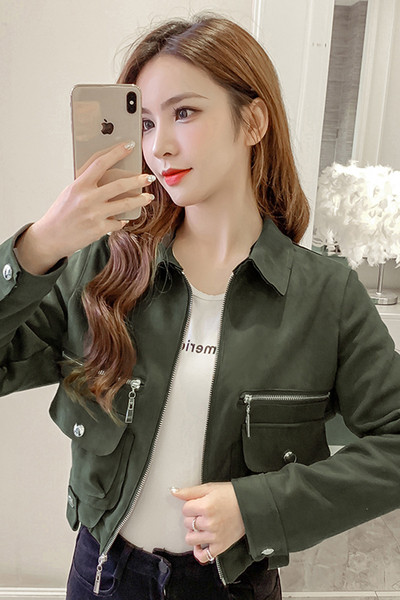 Naiste moodne taskutega jakk - Slim mudel