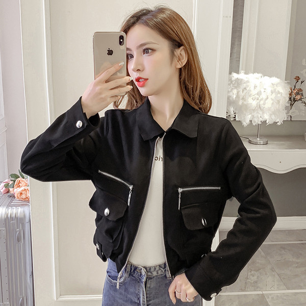 Naiste moodne taskutega jakk - Slim mudel