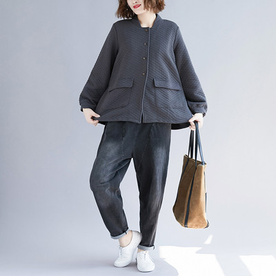 Női alkalmi kabát gombokkal