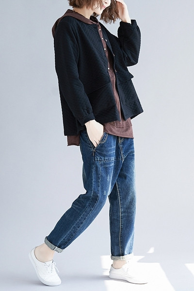 Női alkalmi kabát gombokkal