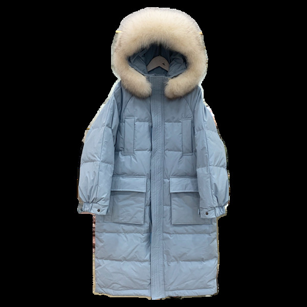 Νέο μοντέλο μακρύ γυναικείο μπουφάν με τσέπες, κουκούλα 