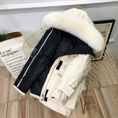 Νέο μοντέλο μακρύ παλτό με γούνα στον γιακά