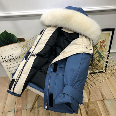 Νέο μοντέλο μακρύ παλτό με γούνα στον γιακά