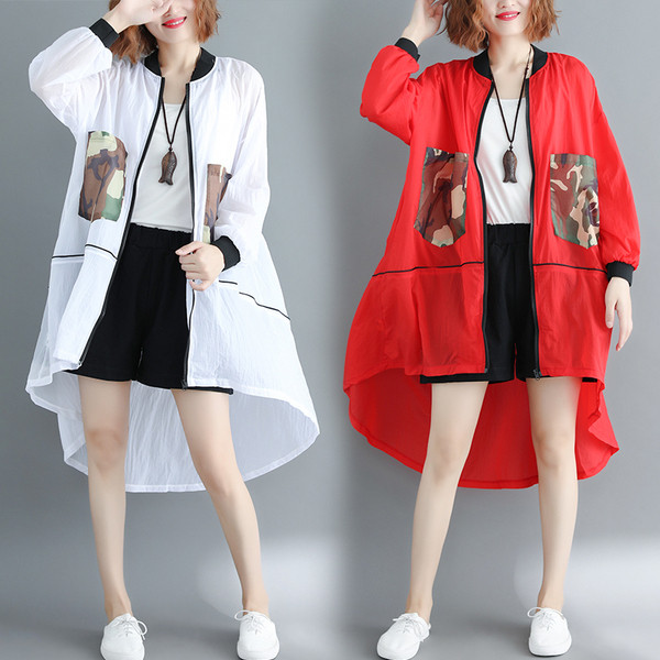 Naiste vabaaja jope kamuflaažmustri ja lukuga