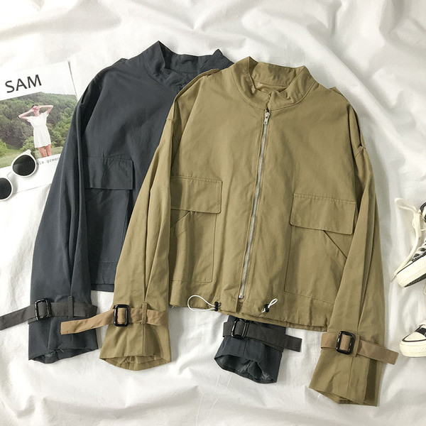 Naiste vabaaja jope luku ja taskutega