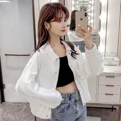 Γυναικείο casual μπουφάν με κορδόνι στη μέση και φερμουάρ