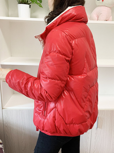 Női téli kabát magas gallérral