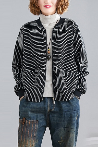 Naiste vabaaja lühike pikkade varrukatega jakk